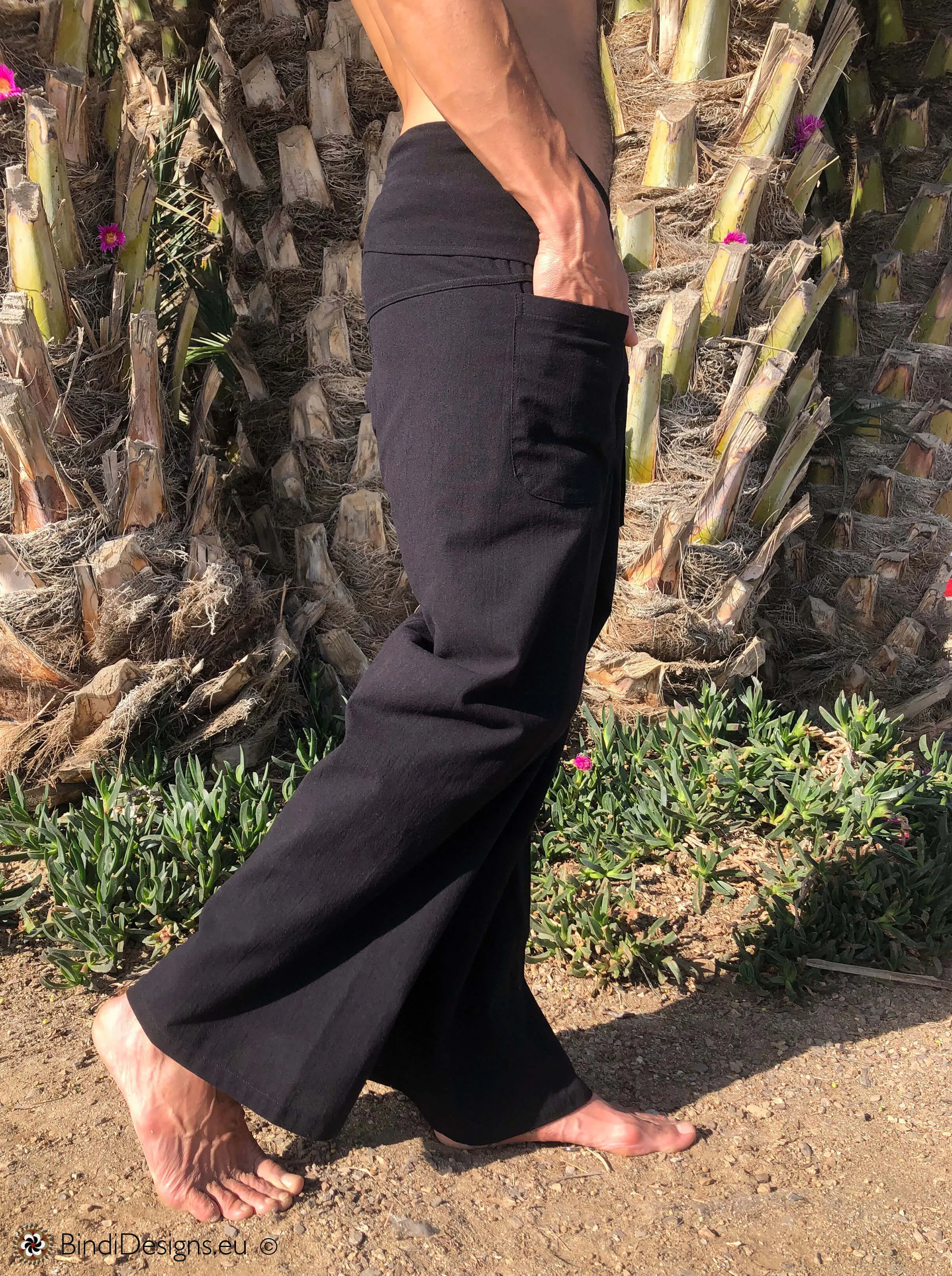 Thai Fisherman Pants Light Cotton Black