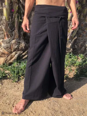 Thai Fisherman Pants Light Cotton Black