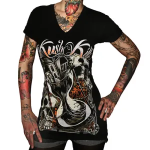 Time Is Running Out Ladies Vneck