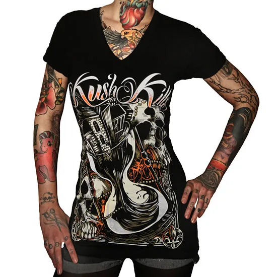 Time Is Running Out Ladies Vneck