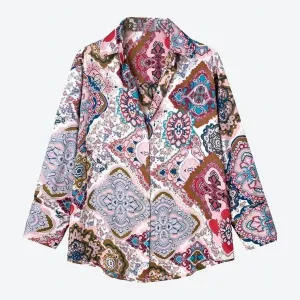 Trendy Patterned Button-Up Casual Shirts