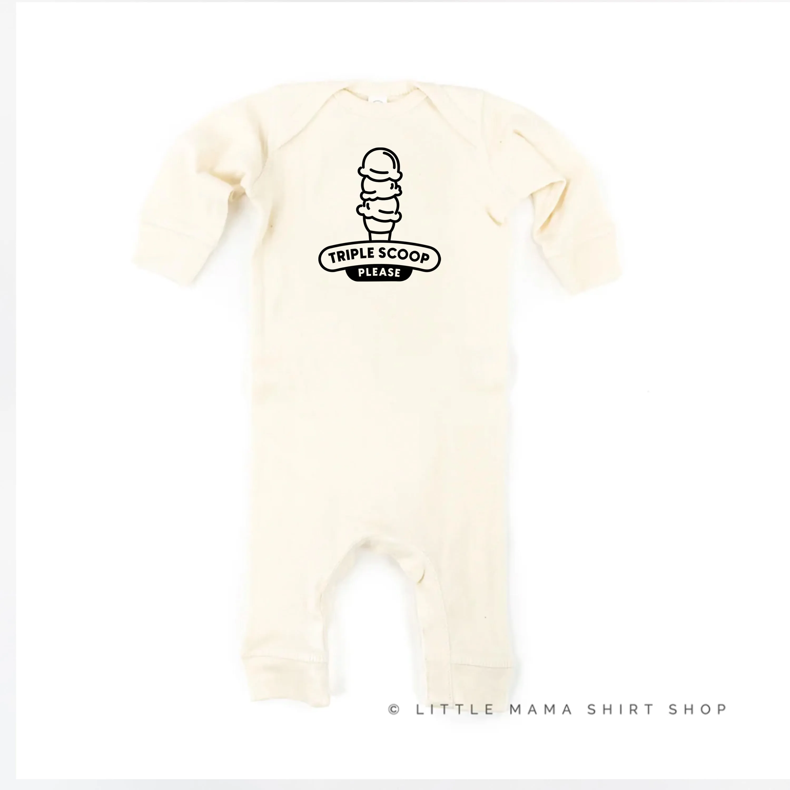 TRIPLE SCOOP PLEASE - One Piece Baby Sleeper