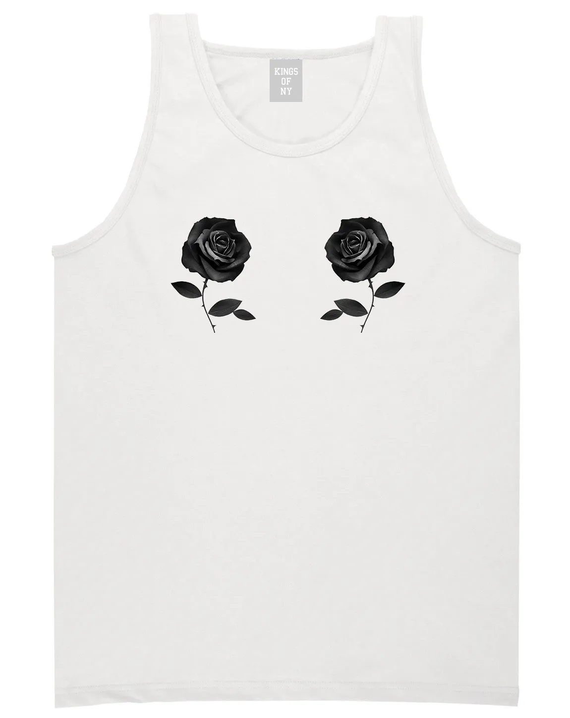 Two Roses Floral Tank Top Shirt
