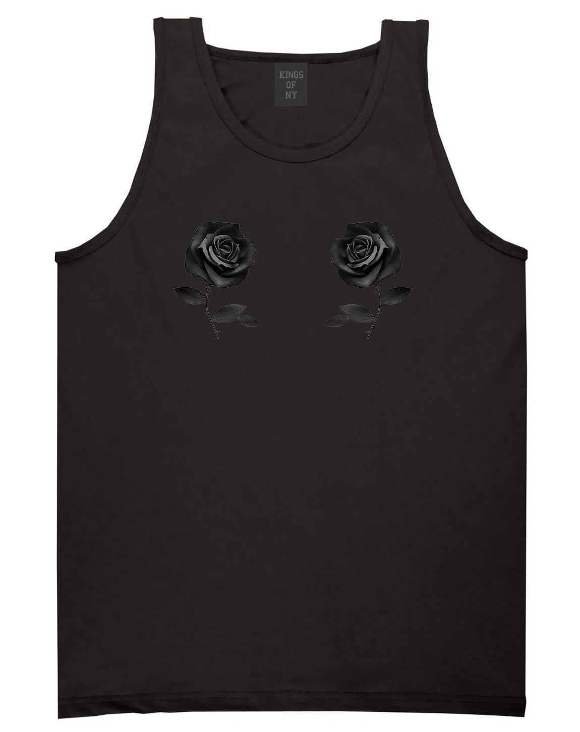 Two Roses Floral Tank Top Shirt