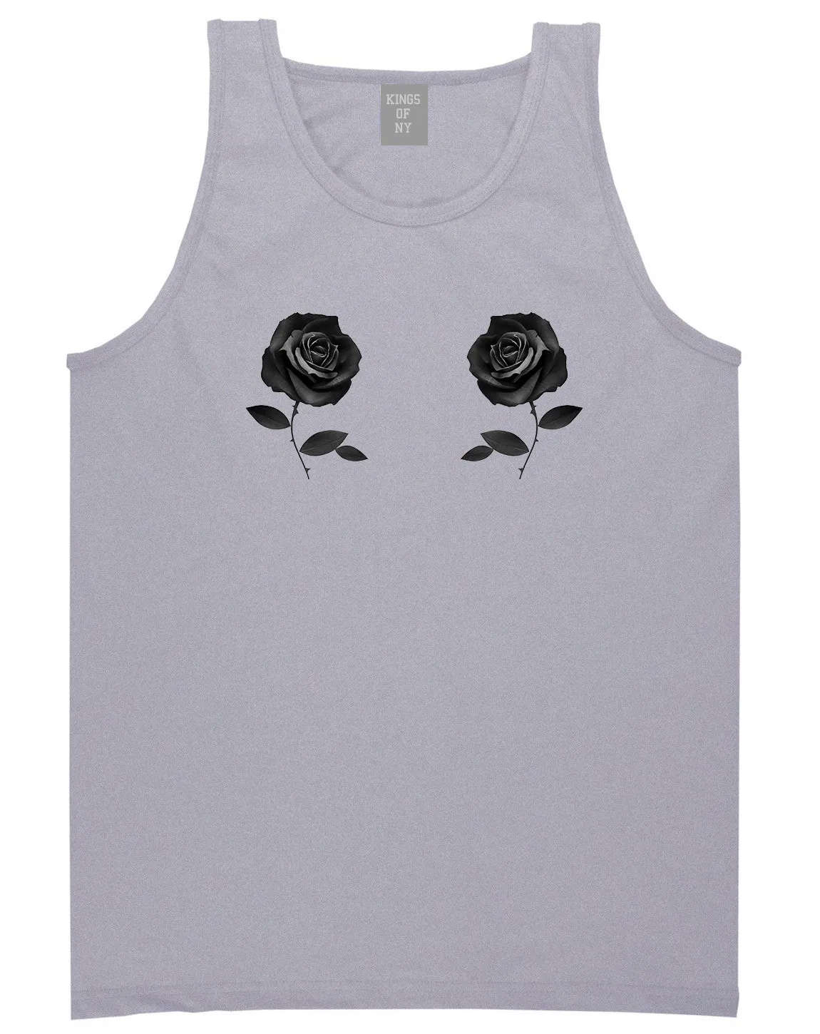 Two Roses Floral Tank Top Shirt