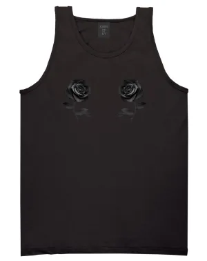 Two Roses Floral Tank Top Shirt