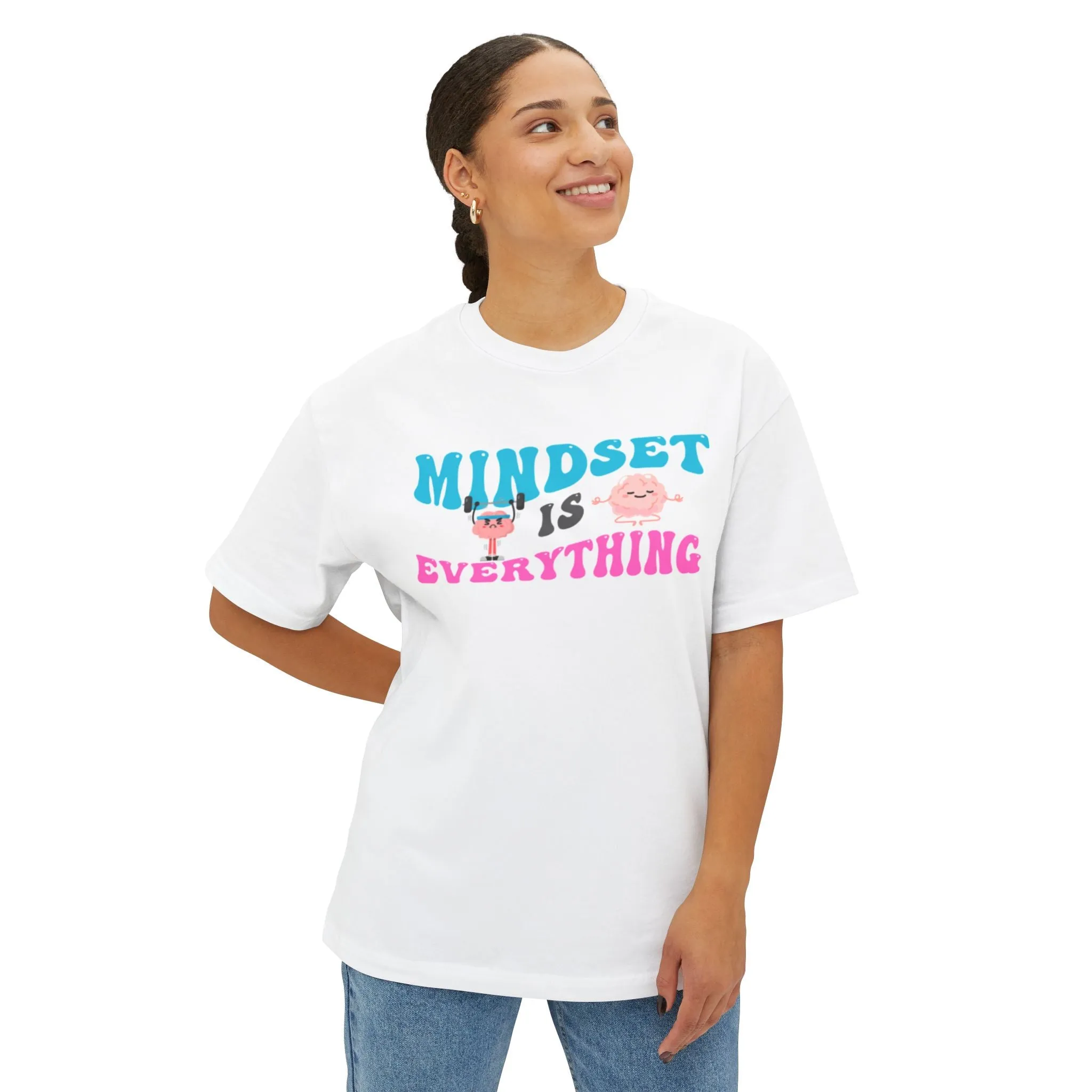 Unisex Oversized Boxy Tee "Mindset is Everything"