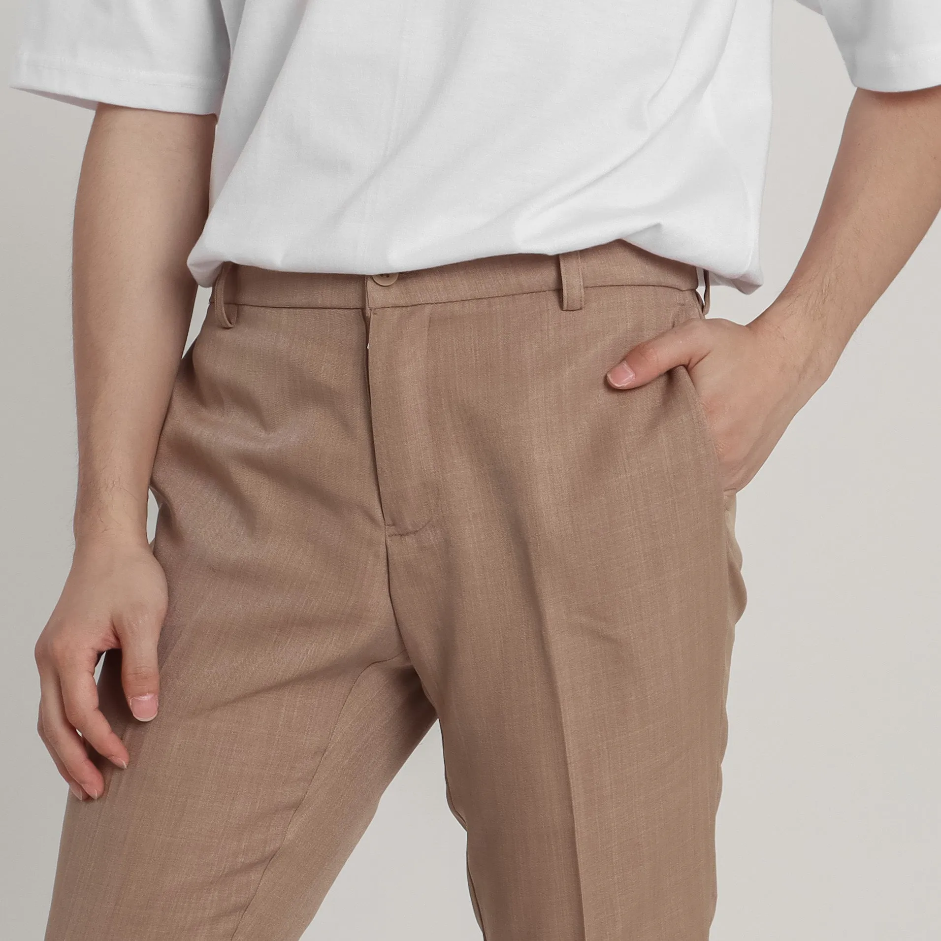 Urban Light Ankle Pants  - Light Khaki