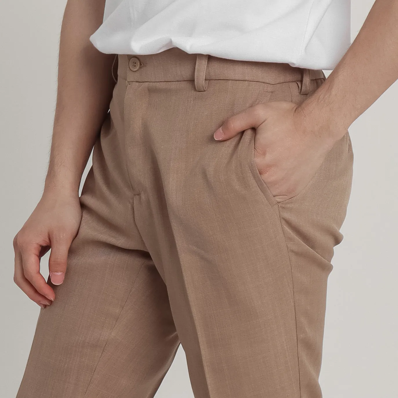 Urban Light Ankle Pants  - Light Khaki
