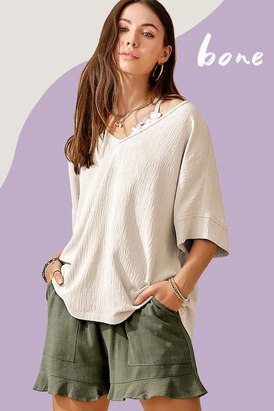 Vanessa Textured Oversize Top