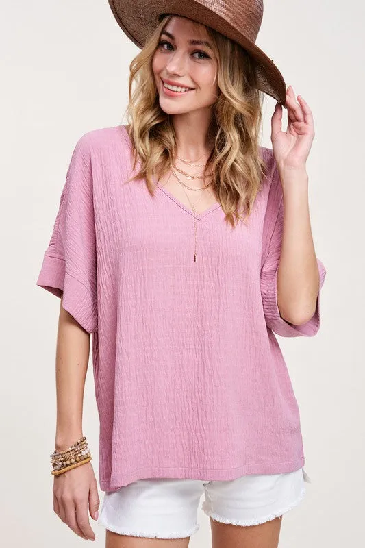 Vanessa Textured Oversize Top