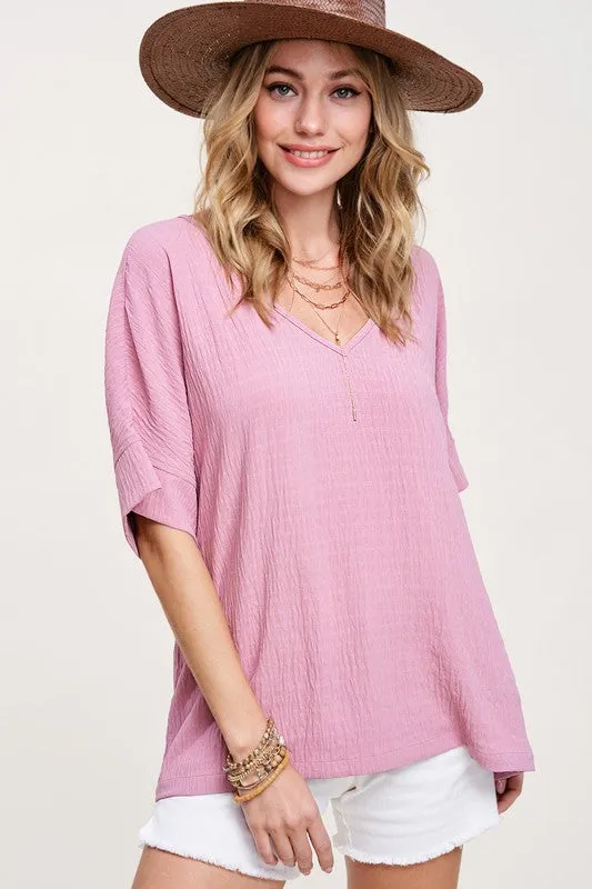 Vanessa Textured Oversize Top