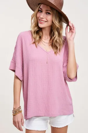 Vanessa Textured Oversize Top