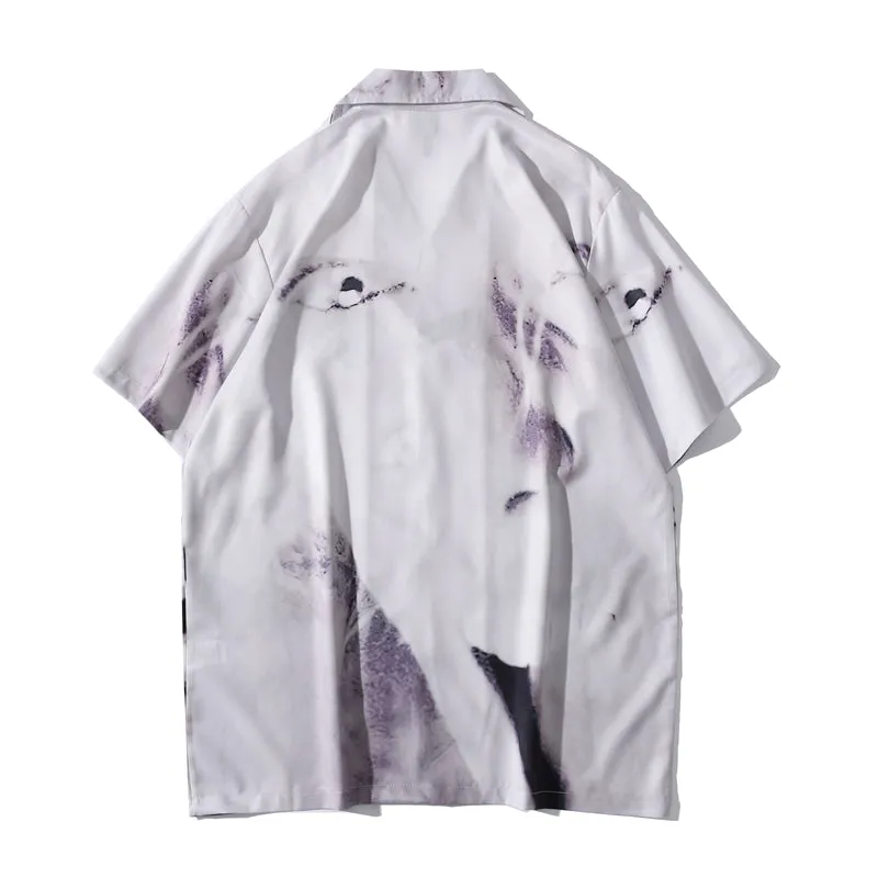 Vintage Roman Printed Grey Shirts