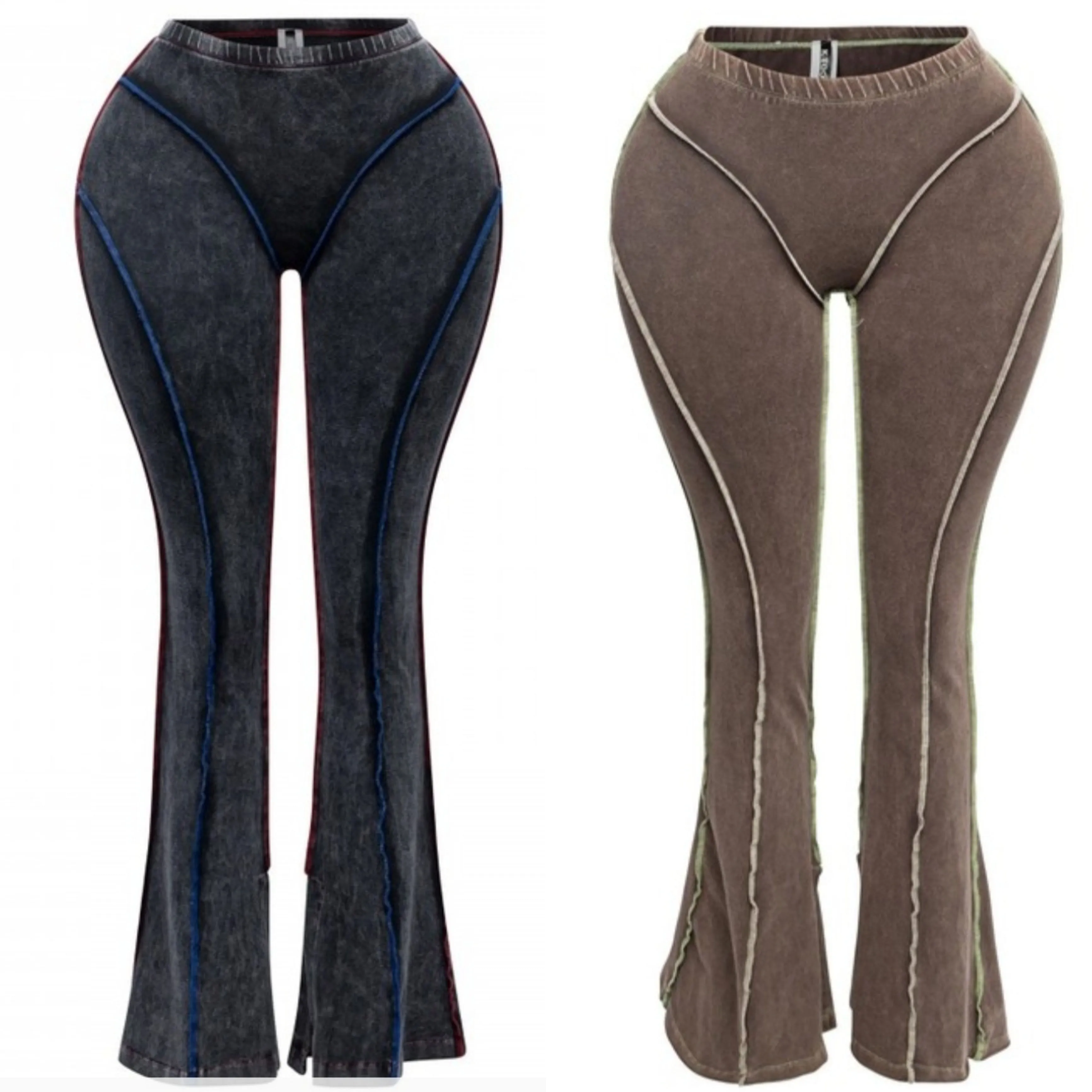 Wait a Minute Stitch Detail Mineral Wash Pants