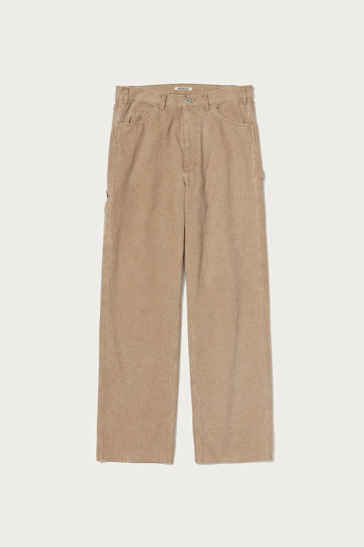 Washed Organic Canvas Pants - Light Brown