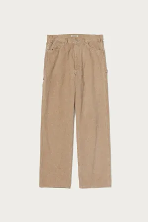 Washed Organic Canvas Pants - Light Brown