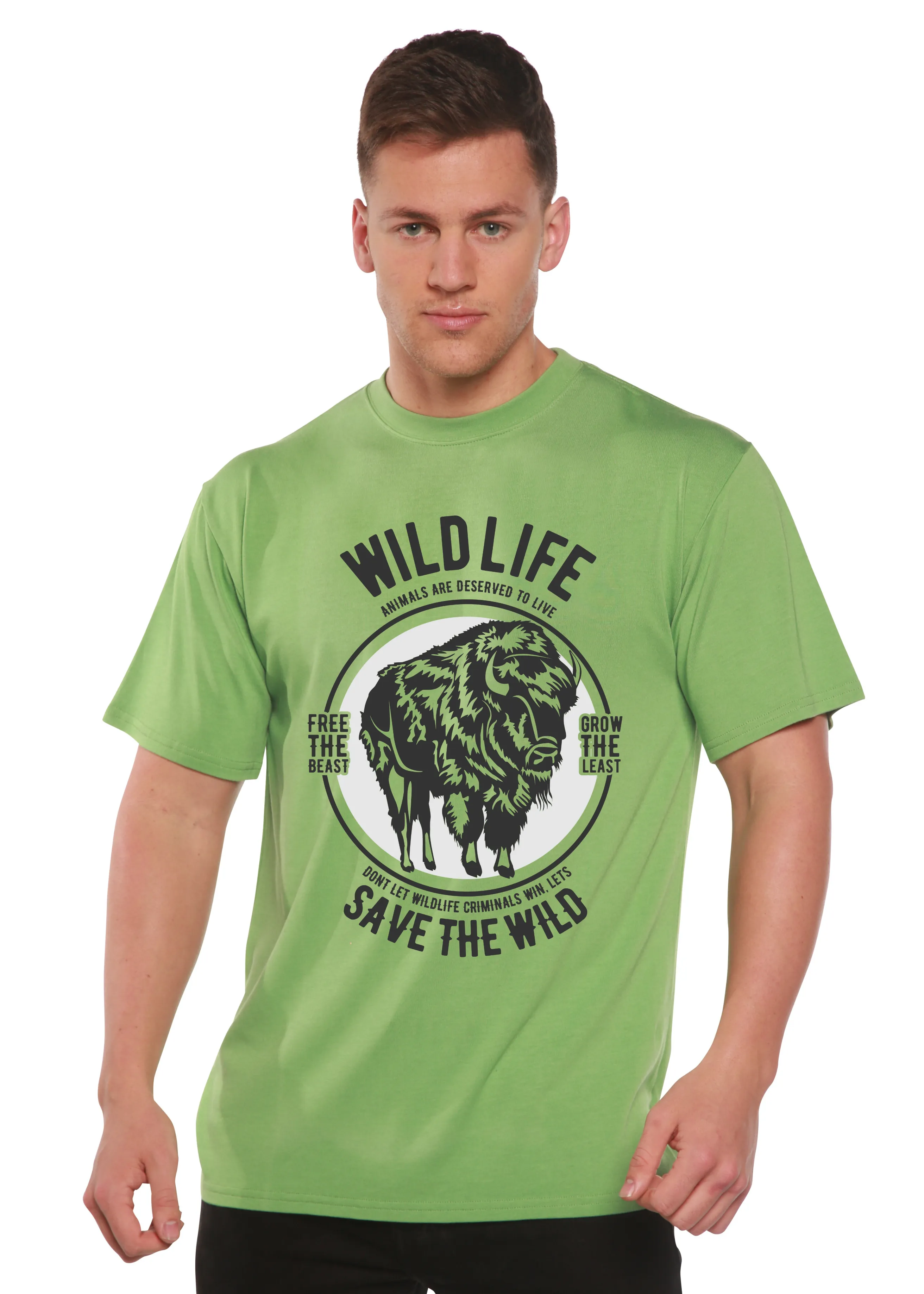 Wild Life Spun Bamboo® Men's Bamboo Viscose/Organic Cotton Short Sleeve Graphic T-Shirt