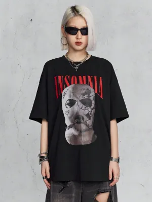 Women Personality Portrait Printed Oversized