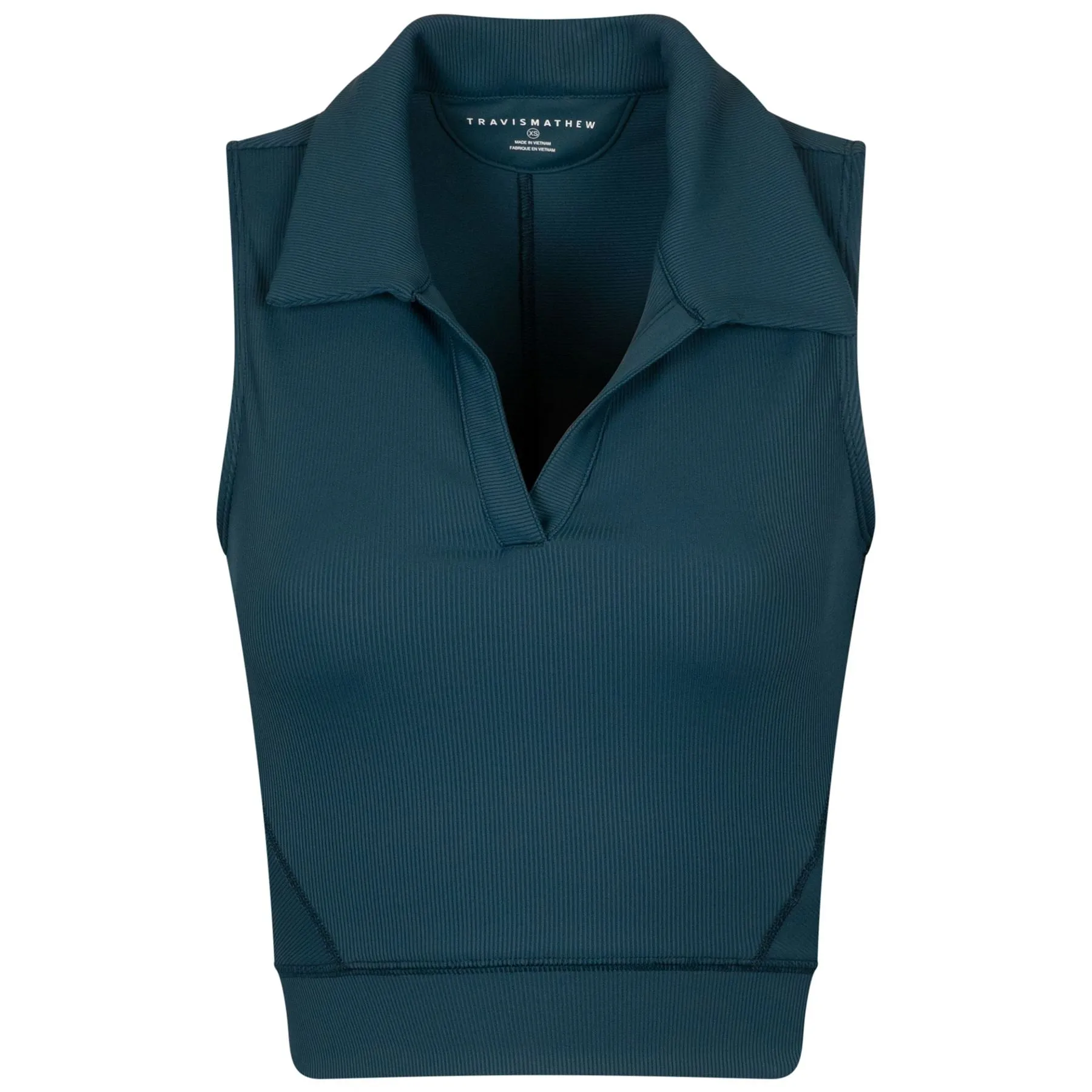Womens Moveknit Sleeveless V-Neck Polo Midnight - AW24
