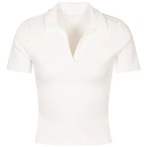 Womens Moveknit V-Neck Polo White - 2024