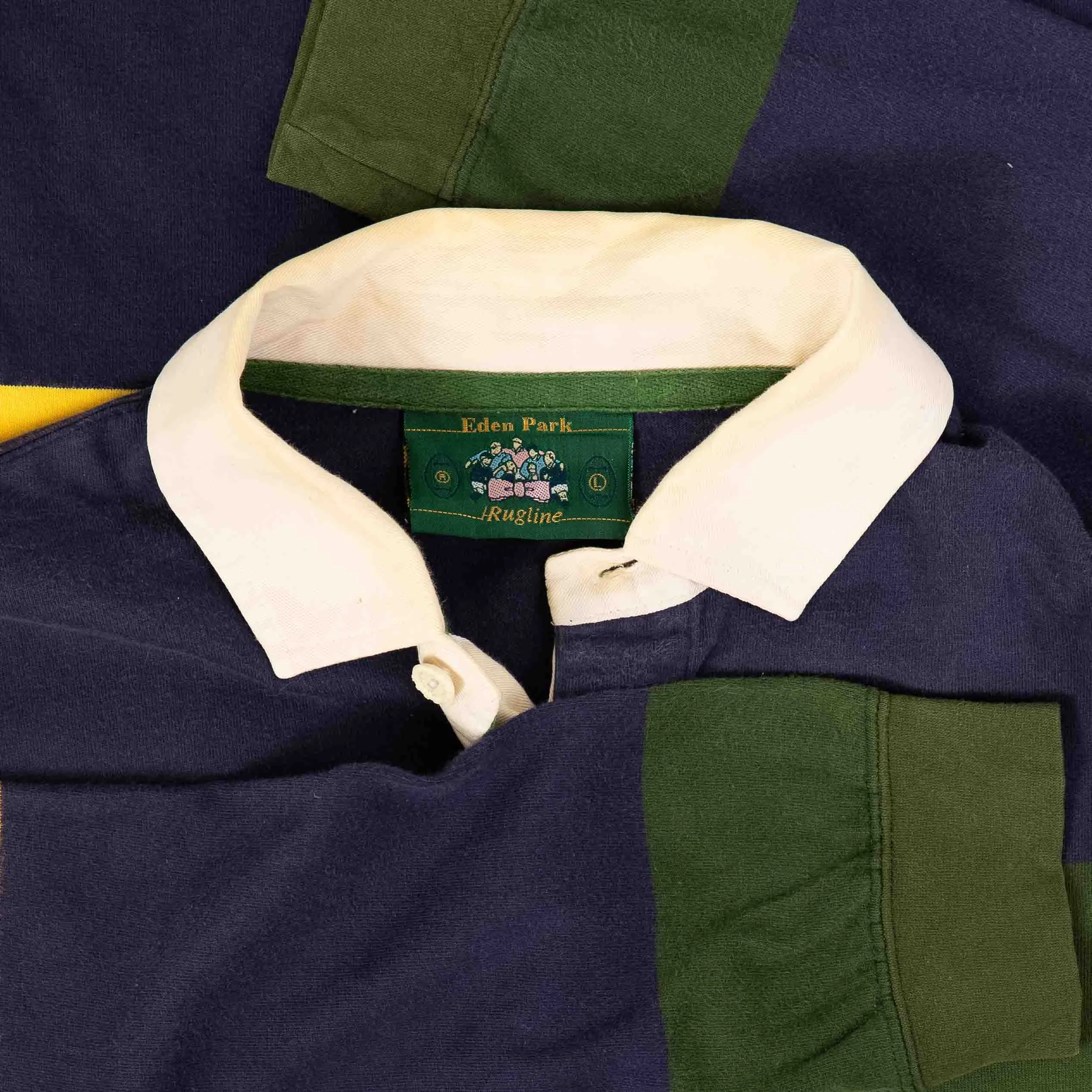 WOMEN'S VINTAGE STRIPED RELAXED RUGBY SHIRT - LARGE