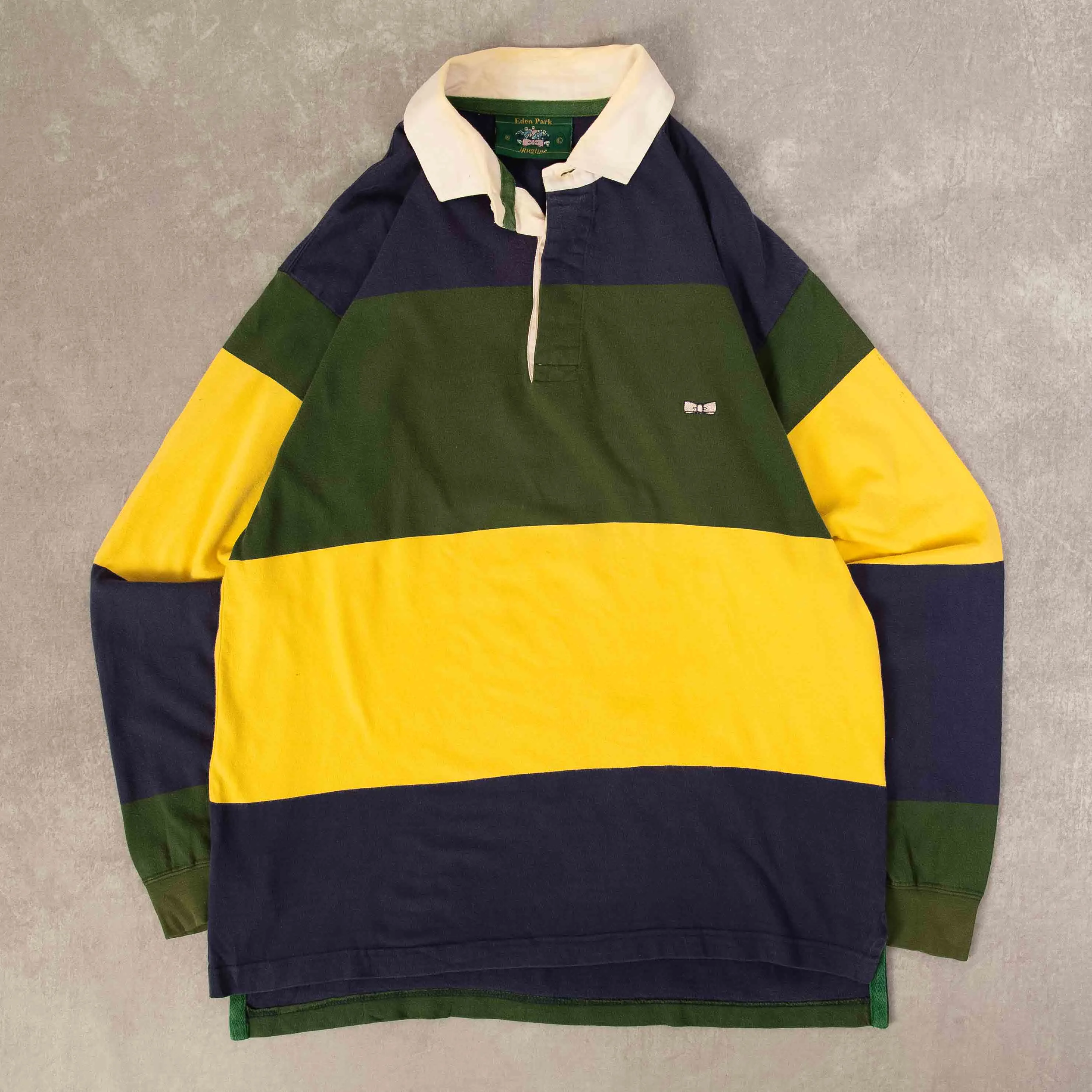 WOMEN'S VINTAGE STRIPED RELAXED RUGBY SHIRT - LARGE