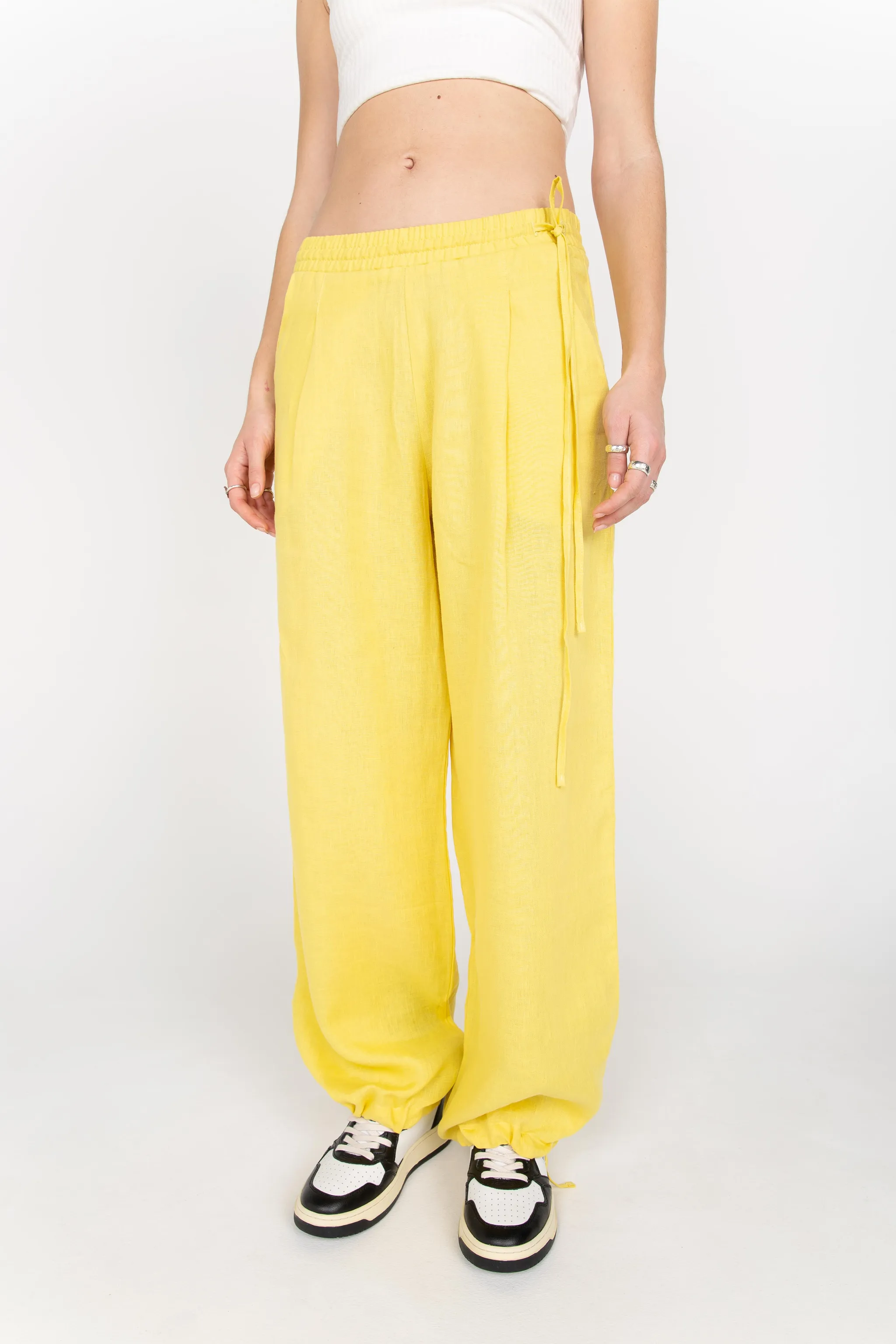 Yellow relaxed trousers